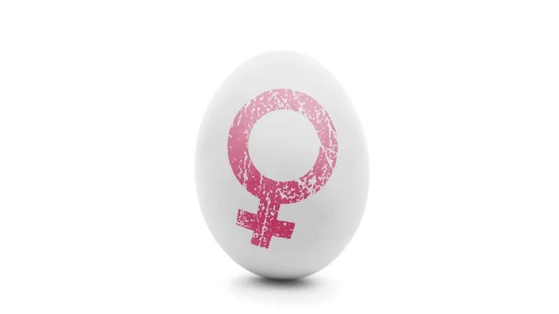 egg with female symbol