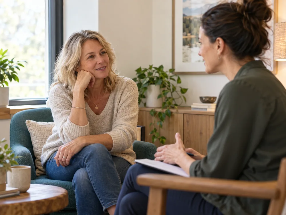 Naturopathic doctor discussing a personalized hormone therapy plan with a patient at StoneTree Clinic